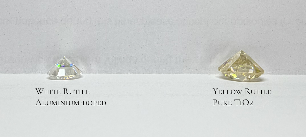 White Synthetic Rutile, Round Brilliant, 4.271ct
